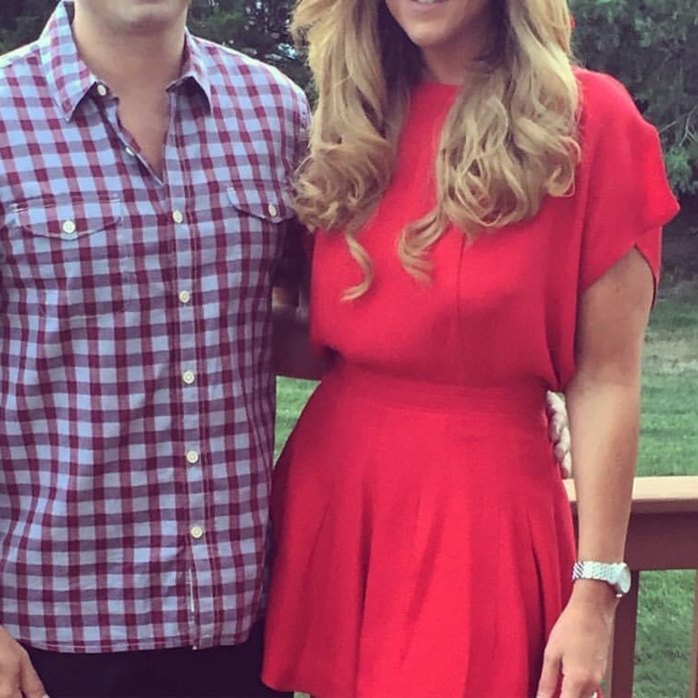 Red Romper-open back